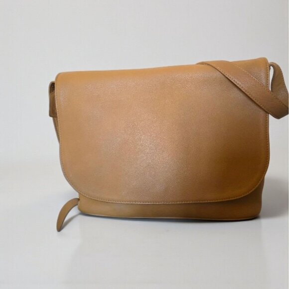 Rare Vintage COACH 4902 Crossbody Flap Bag Tan Pebbled Leather Auth USA - Picture 9 of 16
